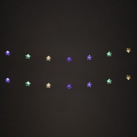 Электрогирлянда-нить комнатная "Звезды", 2м, 20LED, мультицветная, батарейки, ЗОЛОТАЯ СКАЗКА, 592477