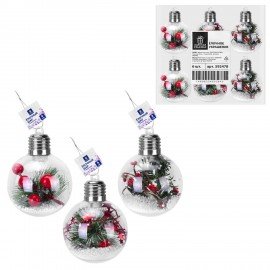 Шары ёлочные 8 см "Charming Winter", пластик, АССОРТИ 3 дизайна, с подсветкой, ЗОЛОТАЯ СКАЗКА, 592478