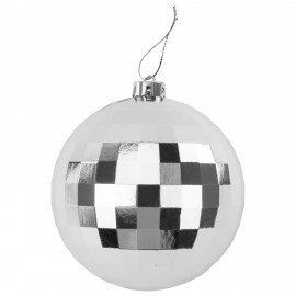 Украшение ёлочное 15 см, "Диско-шар", пластик, серебристый, ЗОЛОТАЯ СКАЗКА, 592483