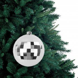 Украшение ёлочное 15 см, "Диско-шар", пластик, серебристый, ЗОЛОТАЯ СКАЗКА, 592483