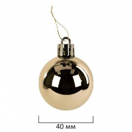 Шары ёлочные 30 шт, 4 см, "Solid Color", пластик, ЗОЛОТО, глянец, ЗОЛОТАЯ СКАЗКА, 592497