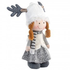 Украшение новогоднее интерьерное 75см "Девочка", телескопические ножки, полиэстер, ЗОЛОТАЯ СКАЗКА, 592507