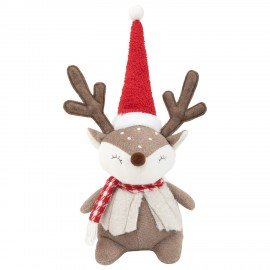 Украшение новогоднее интерьерное 40см "Забавный оленёнок", полиэстер, ЗОЛОТАЯ СКАЗКА, 592509