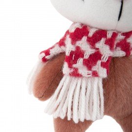 Украшение новогоднее интерьерное 23см "Оленёнок в шарфе", полиэстер, ЗОЛОТАЯ СКАЗКА, 592510