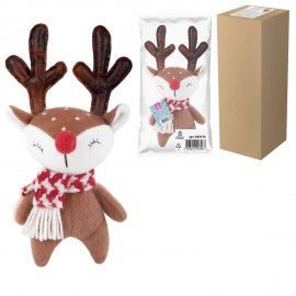 Украшение новогоднее интерьерное 23см "Оленёнок в шарфе", полиэстер, ЗОЛОТАЯ СКАЗКА, 592510