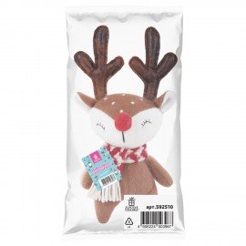 Украшение новогоднее интерьерное 23см "Оленёнок в шарфе", полиэстер, ЗОЛОТАЯ СКАЗКА, 592510