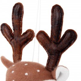 Украшение новогоднее интерьерное 23см "Оленёнок в шарфе", полиэстер, ЗОЛОТАЯ СКАЗКА, 592510