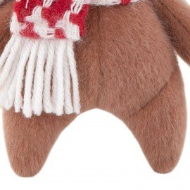 Украшение новогоднее интерьерное 23см "Оленёнок в шарфе", полиэстер, ЗОЛОТАЯ СКАЗКА, 592510