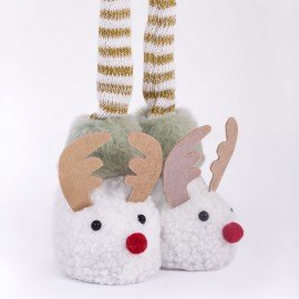 Украшение новогоднее интерьерное 64см "Гном в тапочках", полиэстер, ЗОЛОТАЯ СКАЗКА, 592511