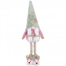 Украшение новогоднее интерьерное 64см "Гном в тапочках", полиэстер, ЗОЛОТАЯ СКАЗКА, 592511