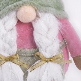 Украшение новогоднее интерьерное 64см "Гном в тапочках", полиэстер, ЗОЛОТАЯ СКАЗКА, 592511