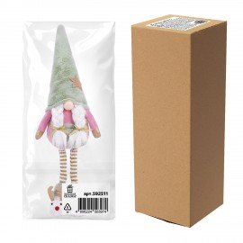 Украшение новогоднее интерьерное 64см "Гном в тапочках", полиэстер, ЗОЛОТАЯ СКАЗКА, 592511