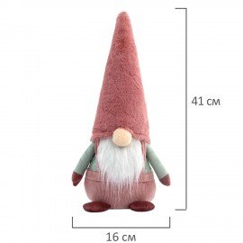 Украшение новогоднее интерьерное 41 см "Задумчивый Гном", полиэстер, ЗОЛОТАЯ СКАЗКА, 592513