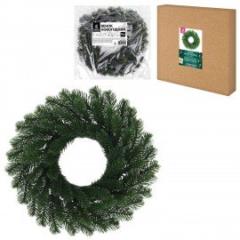 Венок новогодний, d42 см "Волшебство", литой ПЭТ, ЗОЛОТАЯ СКАЗКА, 592516