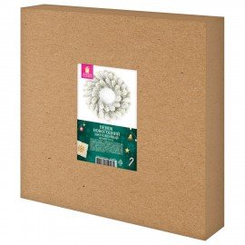 Венок новогодний заснеженный, d40см "Снежная зима", литой ПЭТ, ЗОЛОТАЯ СКАЗКА, 592519