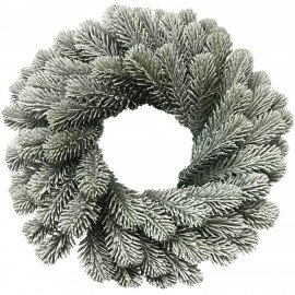 Венок новогодний заснеженный, d40см "Снежная зима", литой ПЭТ, ЗОЛОТАЯ СКАЗКА, 592519