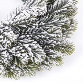 Венок новогодний заснеженный, d40см "Снежная зима", литой ПЭТ, ЗОЛОТАЯ СКАЗКА, 592519