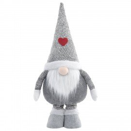 Украшение новогоднее интерьерное 70см "Гном Милаш", телескопические ножки, полиэстер, ЗОЛОТАЯ СКАЗКА, 592521