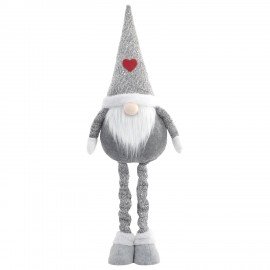 Украшение новогоднее интерьерное 70см "Гном Милаш", телескопические ножки, полиэстер, ЗОЛОТАЯ СКАЗКА, 592521