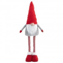 Украшение новогоднее интерьерное 70см "Гном Ворчун", телескопические ножки, полиэстер, ЗОЛОТАЯ СКАЗКА, 592522