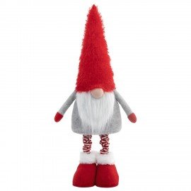 Украшение новогоднее интерьерное 70см "Гном Ворчун", телескопические ножки, полиэстер, ЗОЛОТАЯ СКАЗКА, 592522
