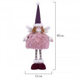 Украшение новогоднее интерьерное 48см "Фея", полиэстер, нежно-розовый, ЗОЛОТАЯ СКАЗКА, 592523