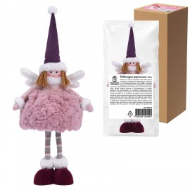 Украшение новогоднее интерьерное 48см "Фея", полиэстер, нежно-розовый, ЗОЛОТАЯ СКАЗКА, 592523