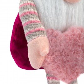 Украшение новогоднее интерьерное 70 см "Гном с сердечком", полиэстер, ЗОЛОТАЯ СКАЗКА, 592524