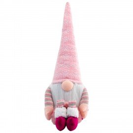 Украшение новогоднее интерьерное 70 см "Гном с сердечком", полиэстер, ЗОЛОТАЯ СКАЗКА, 592524