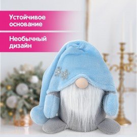 Украшение новогоднее интерьерное 17см "Волшебный Гном", полиэстер, ЗОЛОТАЯ СКАЗКА, 592525