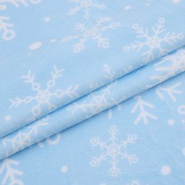 Плед новогодний, 150х200см, "Снежинки", полиэстер, 210г/м?, ЗОЛОТАЯ СКАЗКА, 592530