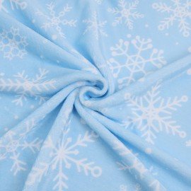 Плед новогодний, 150х200см, "Снежинки", полиэстер, 210г/м?, ЗОЛОТАЯ СКАЗКА, 592530