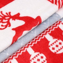 Плед новогодний 150х200см "Лоскутки", полиэстер, 210г/м?, ЗОЛОТАЯ СКАЗКА, 592531