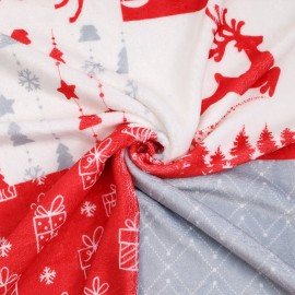 Плед новогодний 150х200см "Лоскутки", полиэстер, 210г/м?, ЗОЛОТАЯ СКАЗКА, 592531