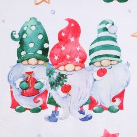 Плед новогодний 200х220см "Гномики", полиэстер, 210г/м2, ЗОЛОТАЯ СКАЗКА, 592532