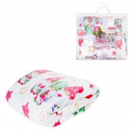 Плед новогодний 200х220см "Гномики", полиэстер, 210г/м2, ЗОЛОТАЯ СКАЗКА, 592532