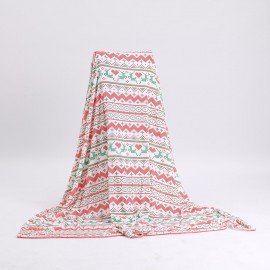 Плед новогодний 200х220см "Вязаный", полиэстер, 210г/м2, ЗОЛОТАЯ СКАЗКА, 592533