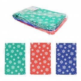 Подарочный мешок, НАБОР 3шт, новогодний, 30х20см, "Snowflakes", нетканый материал, ЗОЛОТАЯ СКАЗКА, 592534