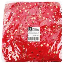 Подарочный мешок (1 штука) новогодний, 55х60см, "Зимнее небо", вельвет, фольга, ЗОЛОТАЯ СКАЗКА, 592537