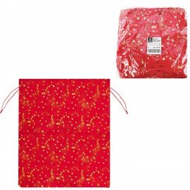 Подарочный мешок (1 штука) новогодний, 55х60см, "Зимнее небо", вельвет, фольга, ЗОЛОТАЯ СКАЗКА, 592537