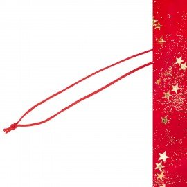 Подарочный мешок (1 штука) новогодний, 55х60см, "Зимнее небо", вельвет, фольга, ЗОЛОТАЯ СКАЗКА, 592537