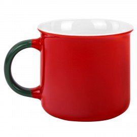 Кружка новогодняя 380 мл, "Белый мишка", 9,5х9 см, каменная керамика, ЗОЛОТАЯ СКАЗКА, 592542