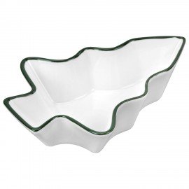 Тарелка сервировочная новогодняя 16,3х11,8х4 см,"Елочка", каменная керамика, ЗОЛОТАЯ СКАЗКА, 592547