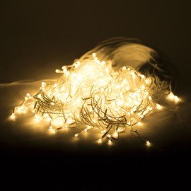 Электрогирлянда-бахрома уличная 25х0,7м, 400LED, тёплый белый, 220V, контроллер, ЗОЛОТАЯ СКАЗКА, 592551