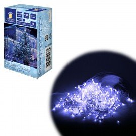 Электрогирлянда-бахрома уличная 25х0,7м, 400LED, холодный белый, 220V, контроллер, ЗОЛОТАЯ СКАЗКА, 592551, 592552