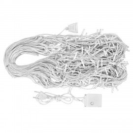 Электрогирлянда-бахрома уличная 25х0,7м, 400LED, холодный белый, 220V, контроллер, ЗОЛОТАЯ СКАЗКА, 592551, 592552