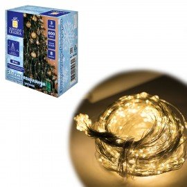 Электрогирлянда-конский хвост уличная, 3м,600LED, тёплый белый, 220V, контроллер, ОЛОТАЯ СКАЗКА, 592553