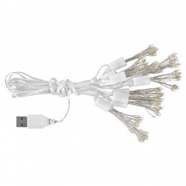 Гирлянда-пучки "Bundles", 150LED, 2,4м, 10 пучков, тёплый белый, USB, ЗОЛОТАЯ СКАЗКА, 592557