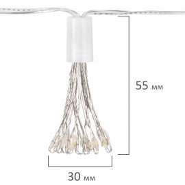 Гирлянда-пучки "Bundles", 150LED, 2,4м, 10 пучков, тёплый белый, USB, ЗОЛОТАЯ СКАЗКА, 592557