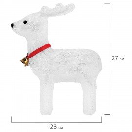 Фигурка LED "Олень", 27см, 24LED, холодный белый, батарейки, ЗОЛОТАЯ СКАЗКА, 592560